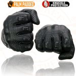Milwaukee Leather MG7500 Men’s Black Perforated Leather Gel Padded Palm Motorcycle Hand Gloves W/ ‘Rubberized Hard Knuckle’ For Protection - Image 8