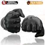 Milwaukee Leather MG7521 Men’s Black Leather Gel Padded Palm Motorcycle Hand Gloves W/ Rubberized Protective Knuckle - Image 7
