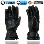 Milwaukee Leather MG7551 Men’s Black Cowhide Leather Gauntlet Motorcycle Hand Gloves W/ i-Touch Screen and Waterproof - Image 8