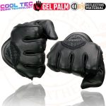 Milwaukee Leather MG7571 Men’s Black ‘Col-Tec’ Leather ‘Reflective Skull’ Motorcycle Hand Gloves W/ Gel Padded Palm - Image 9