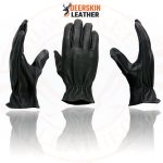 Milwaukee Leather MG7595 Men’s Black Deerskin Unlined Motorcycle Gloves w/ Cinch Wrist Closure - Image 7