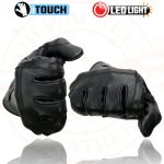 Milwaukee Leather MG7599 Men’s Black Leather Motorcycle Gloves w/ i-Touch Screen and Led Finger Light - Image 9
