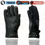 Milwaukee Leather MG7755 Women’s Black Leather ‘I – Touchscreen Compatible’ Thermal Lined Motorcycle Gloves W/ Gel Palm - Image 7