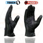 Milwaukee Leather MG7771 Women’s Black/ Purple ‘I – Touchscreen Compatible’ Laced Wrist Motorcycle Hand Gloves W/ Gel Palm - Image 7