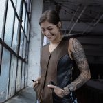 Milwaukee Leather MLL4508 Women’s ‘Trickster’ Vintage Two Tone Crazy Horse Brown and Black Leather Club Style Motorcycle Vest - Image 10