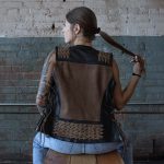 Milwaukee Leather Women’s MLL4509 Smoocher Two Tone Crazy Horse Brown and Black Leather Club Style Motorcycle Vest - Image 9