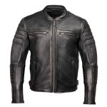 Milwaukee Motorcycle Clothing Co. Men’s Contender Scooter Style Black Premium Leather Jacket MMC10001 - Image 13