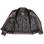 Milwaukee Motorcycle Clothing Co. Men’s Unforgiven MC Style Vintage Brown Leather Jacket w/ Lapel Collar MMC10005 - Image 11