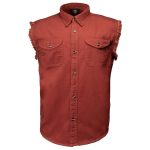 MMCC Men’s Rustline Sleeveless Cut-Off Work Shirt – 100% Cotton, Dual Chest Pockets, Button Front – MMC16015 - Image 12