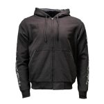 Milwaukee Leather Men’s Bare Bones Black Reflective Skull CE Armored Riding Hoodie, Shoulder & Elbow Armor – MPM1797 - Image 14