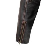 Milwaukee Leather Men’s Copperline Black Leather Moto Café Racer Jacket, Stand Collar, 6 Pockets – SFM1816 - Image 11
