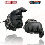 Milwaukee Leather Men’s Gauntlet Motorcycle Hand Gloves-Black Leather Thermal Lined with Conchos on Cuff- SH238 - Image 7