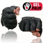 Milwaukee Leather SH357 Men’s Black Leather Gel Padded Palm Fingerless Motorcycle Hand Gloves W/ ‘Welted Perforated Leather’ - Image 7
