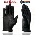 Milwaukee Leather SH728 Women’s Classic Black Leather Motorcycle Gloves with Zipper Closure - Image 8