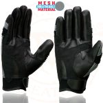 Milwaukee Leather SH791 Men’s Black Leather and Grey Mesh Combo Racing Motorcycle Hand Gloves W/ Elasticized Fingers - Image 7