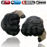 Milwaukee Leather SH814 Men’s Black Leather Waterproof Gauntlet Motorcycle Gloves w/ Textile and Leather - Image 8