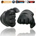 Milwaukee Leather SH852 Men’s USA Deerskin Black Leather Gauntlet Motorcycle Thermal Lined Gloves - Image 8