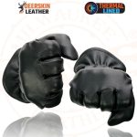 Milwaukee Leather SH858 Men’s Thermal Lined USA Deerskin Black Leather Motorcycle Gloves w/ Cinch Wrist Closure - Image 7