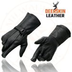 Milwaukee Leather SH864 Men’s Gauntlet USA Deerskin Leather Unlined Motorcycle Winter Gloves - Image 7