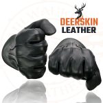 Milwaukee Leather SH865 Men’s Black Thermal Lined USA Deerskin Leather Motorcycle Winter Rider Gloves - Image 7