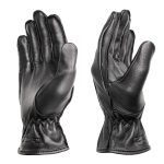 Z1R Men’s Black Premium Deerskin Leather Motorcycle Riders Gloves w/ Cinch Wrist Closure - Image 7