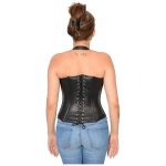 Milwaukee Leather MLL4582 Women’s Black Lambskin Leather Zipper Front Halter Top with Buckled Straps - Image 2