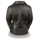 Milwaukee Leather MLL2580 Women’s Long Length Belt-Less Vented Black Leather Jacket - Image 2