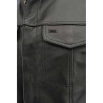 Men’s Premium Cowhide Leather Club Style Motorcycle Biker Riding Vest BZ6410 - Image 7