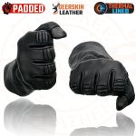 Milwaukee Leather G039 Men’s Black Gauntlet Motorcycle Deerskin Long Cuff Thermal Lined Gloves - Image 8