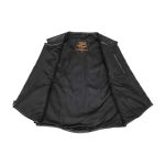 Milwaukee Leather LKM3786 Men’s Swat Style Black Leather Motorcycle Riders Vest w/ Adjustable Side Velcro - Image 6