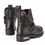 Milwaukee Leather Women’s Premium Black Leather Double Strap Motorcycle Riding Boots MBL9307 - Image 7