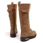 Milwaukee Leather Women’s Brown Leather 14″ Tall Motorcycle Lace-Up High-Rise Boots MBL9358 - Image 8