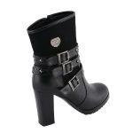 Milwaukee Leather MBL9433 Women’s Black Triple Buckle Strap Fashion Riding Boots with Block Heel - Image 8