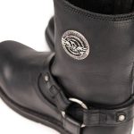 Milwaukee Leather MBM9042 Men’s Black Ruf Leather Short Harness Motorcycle Boots w/ Inside Zipper - Image 7