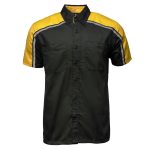 Milwaukee Motorcycle Clothing Co. Men’s Blk/Yellow Mechanic Work Shirt – w / Reflective Strip, Rider‑Built MDM11600 - Image 11