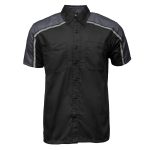 Milwaukee Motorcycle Clothing Co. Men’s Blk/Grey Mechanic Work Shirt – w / Reflective Strip, Rider‑Built MDM11601 - Image 8