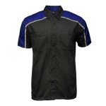 Milwaukee Motorcycle Clothing Co. Men’s Blk/Blu Mechanic Work Shirt – w / Reflective Strip, Rider‑Built MDM11602 - Image 11