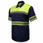 MMMCC Men’s Safeway Green/BlueMechanic Rider Ready Shirt w/ Reflective Strip MDM11614 - Image 9
