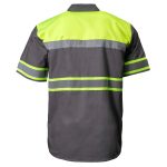 MMMCC Men’s Safeway Green/Grey Mechanic Rider Ready Shirt w/ Reflective Strip MDM11615 - Image 12