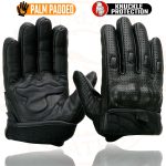 Milwaukee Leather MG7500 Men’s Black Perforated Leather Gel Padded Palm Motorcycle Hand Gloves W/ ‘Rubberized Hard Knuckle’ For Protection - Image 9