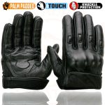Milwaukee Leather MG7501 Men’s Black Leather i-Touch Screen Compatible Gel Palm Motorcycle Gloves W/ Protective Knuckle - Image 9