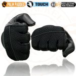 Milwaukee Leather MG7503 Men’s Black Leather  i-Touch Screen Compatible Mesh Racing Motorcycle Hand Gloves W/ Reflector - Image 10