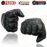 Milwaukee Leather MG7534 Men’s Black Deerskin Gauntlet Motorcycle Gloves w/ Wrist Strap & Cinch Closure - Image 8