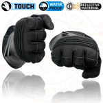 Milwaukee Leather MG7550 Men’s Black Cowhide Leather Gauntlet Motorcycle Hand Gloves w/ X-Long Cuff i-Touch Screen Waterproof - Image 9