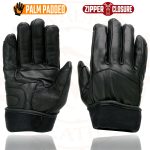 Milwaukee Leather MG7575 Men’s Black Premium Leather Long Wrist Gloves with Zipper Top - Image 8