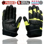 Milwaukee Leather MG7740 Women’s Padded Black Leather and Neon Green Mesh Racing Motorcycle Rider Gloves - Image 8
