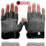 Milwaukee Leather MG7761 Women’s Grey Leather Gel Palm Fingerless Motorcycle Hand Gloves W/ Stylish ‘Wrist Detailing’ - Image 8