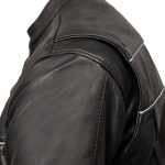 Milwaukee Leather USA MADE MLJKM5003 Men’s Black Echo Premium Leather Motorcycle Jacket with Reflective Piping - Image 11