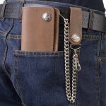 Milwaukee Leather MLW7802 Men’s Classic Black Leather Chrome Snap Button Biker Wallet with Steel Chain - Image 8