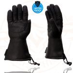 Milwaukee Leather SH294 Men’s Black Leather Waterproof Gauntlet Gloves with Stretch Knuckles - Image 8